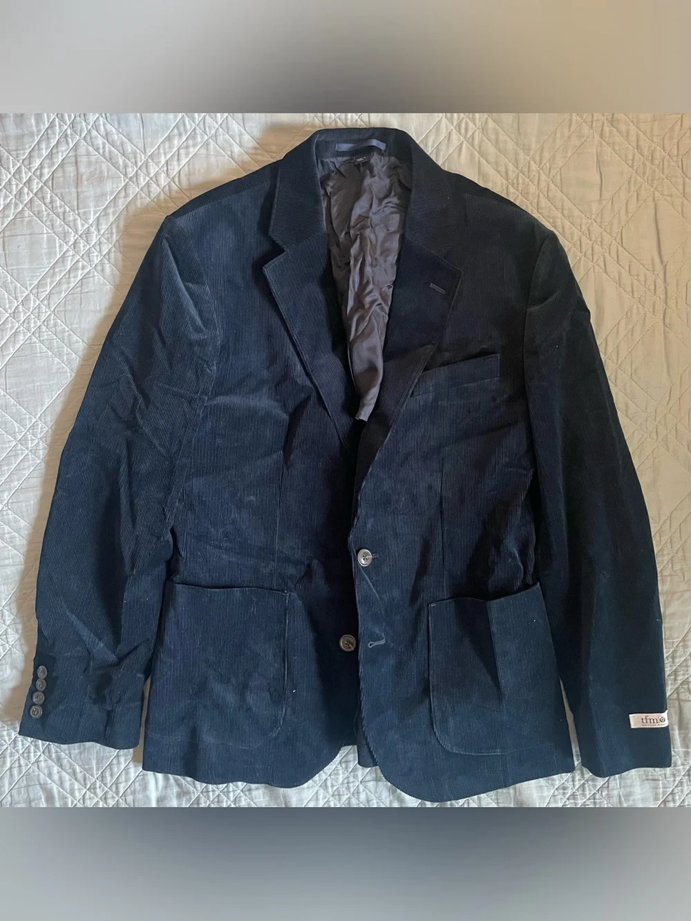 J. CREW Ludlow Slim-fit suit jacket in Italian navy corduroy Size 38 S CL278